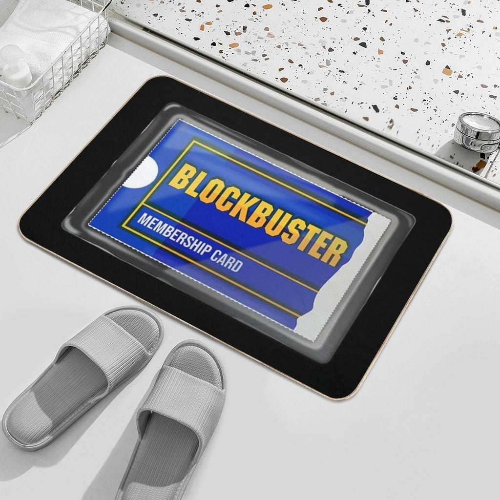 Blockbuster Laminated Membership Card Art  Eco-Friendly Bath Mat