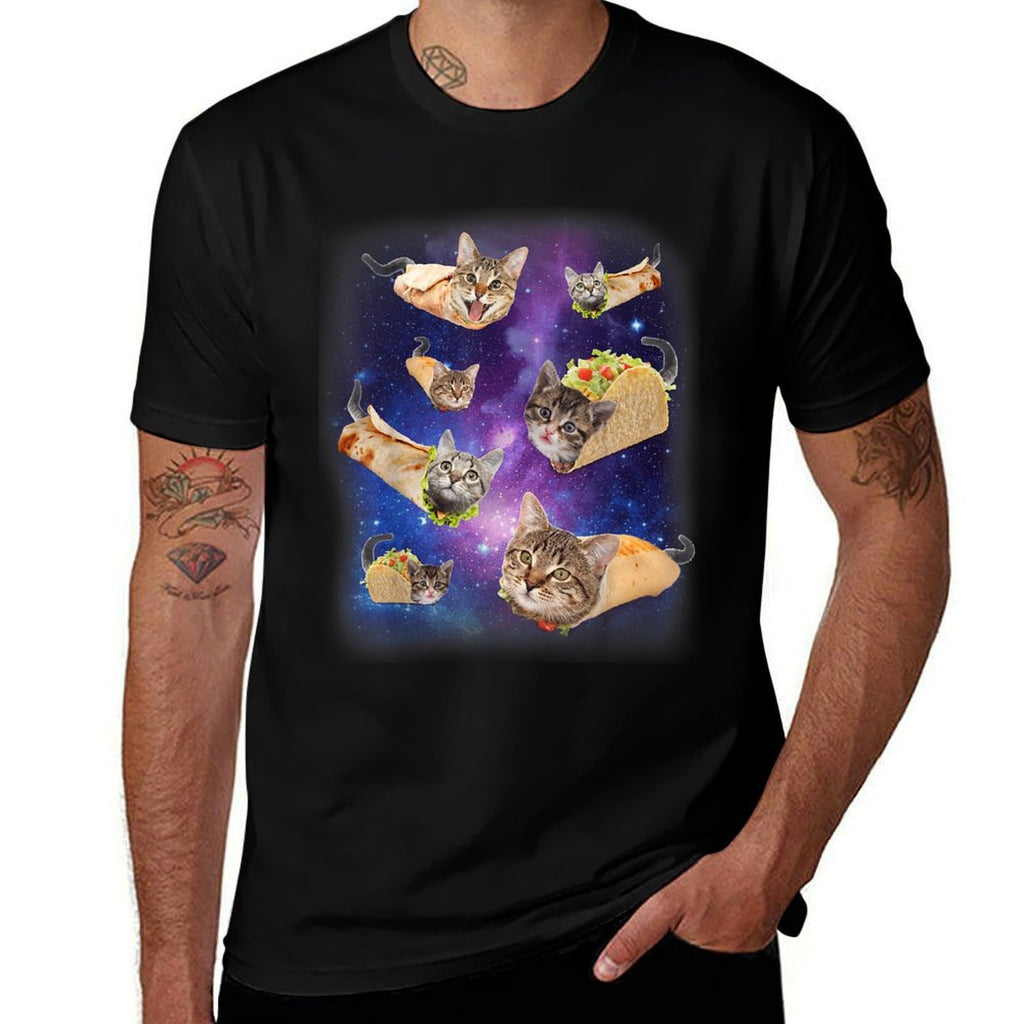 Burrito Cat And Taco Cat Space Galaxy Meme Tacocat Silly  Odor-resistant T-Shirt