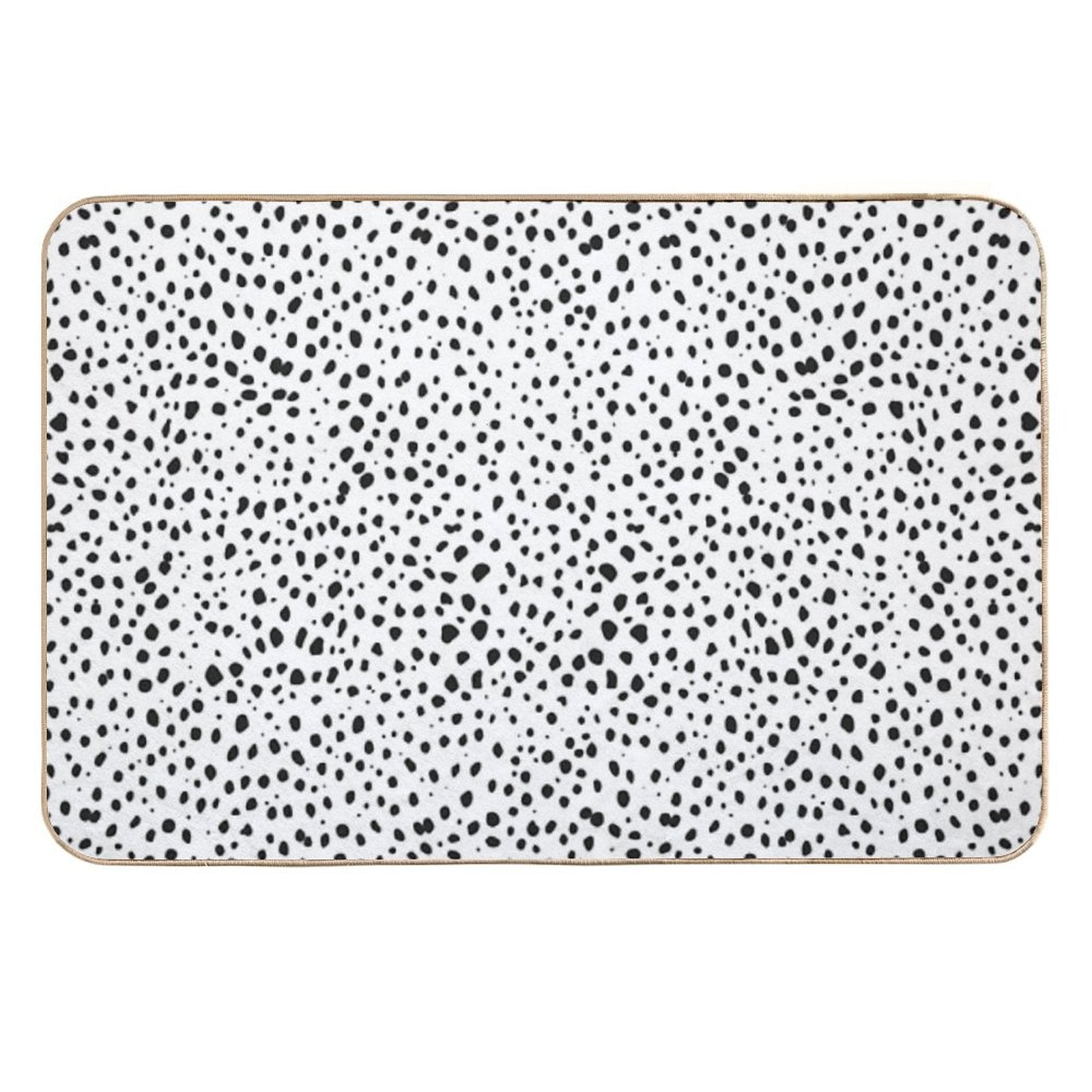 Dalmatian Spots - Black And White Polka Dots  Versatile Bath Mat