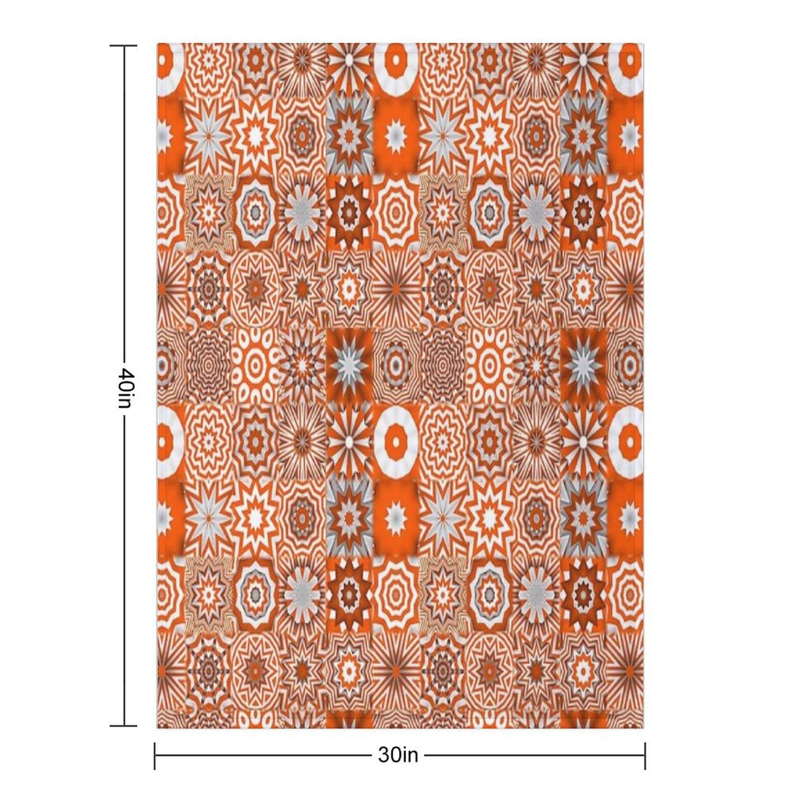 Candycane Mandala Quilt Pattern Abstract Boho Bohemian Hippy Hippie Vivid Multi-functional Throw Blanket