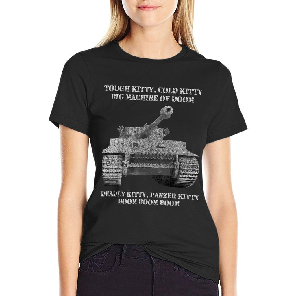 Tiger Panzer Tank Meme Tough Kitty, Cold Kitty Gift  Versatile T-Shirt