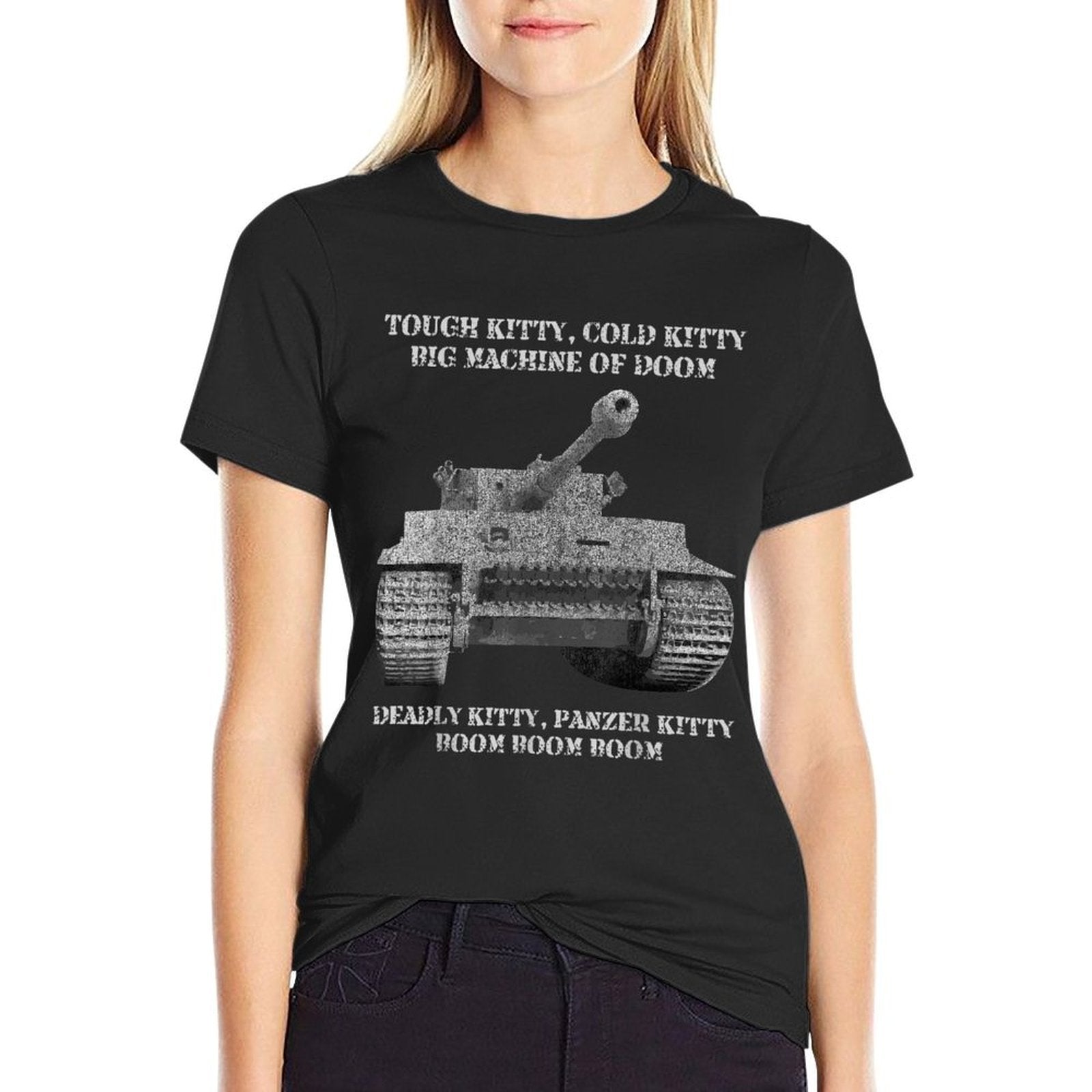 Tiger Panzer Tank Meme Tough Kitty, Cold Kitty Gift  Versatile T-Shirt