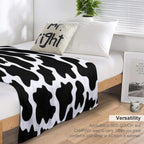 Cow Print Black And White Animal Print Patterns Wrinkle-free Throw Blanket