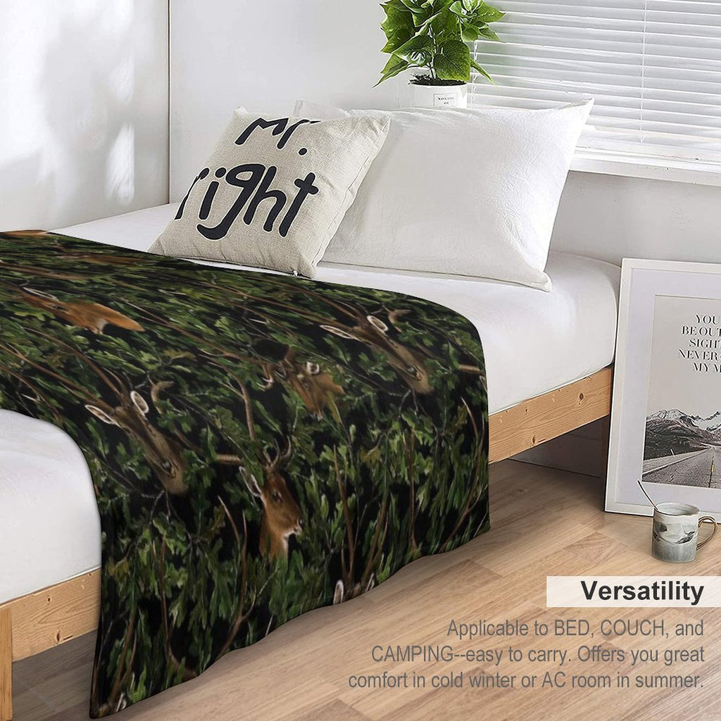 Mystic Botanical Vintage Forest Night Animals Nightgarden Gift-ready Throw Blanket