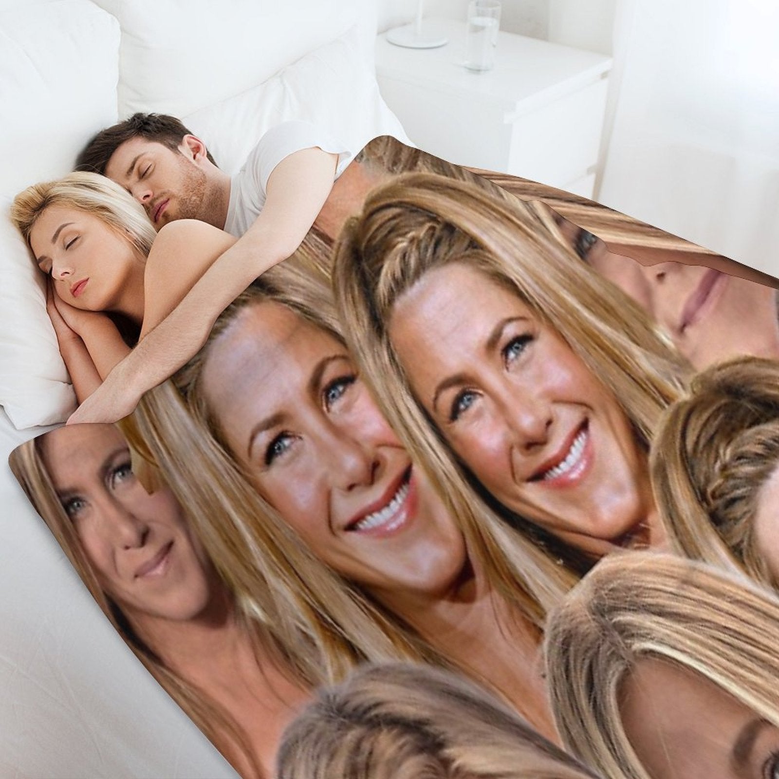 Jennifer Aniston Collage Machine-washable Throw Blanket