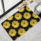 Close-up of A Yellow Daisy.  Repositionable Bath Mat