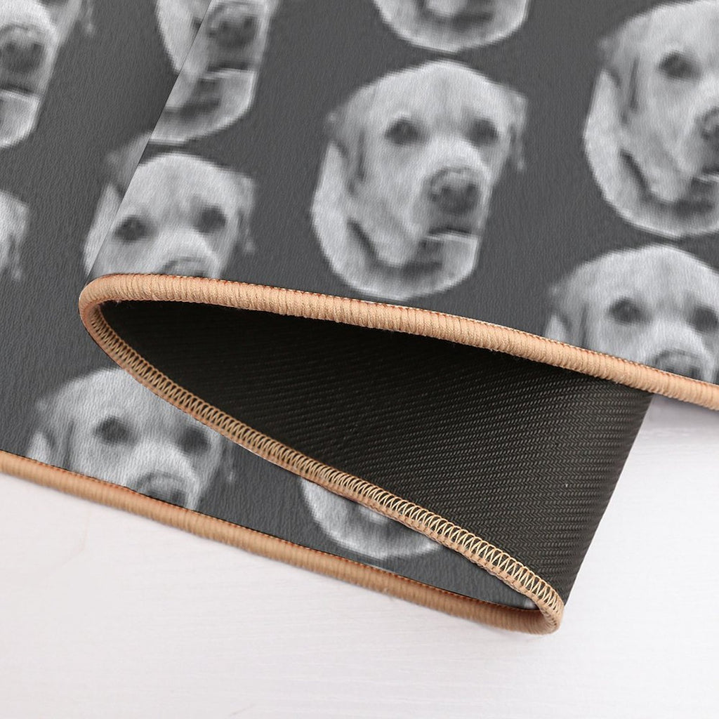 Monochrome Yellow Labrador  Easy Maintenance Bath Mat