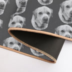 Monochrome Yellow Labrador  Easy Maintenance Bath Mat