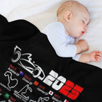 Calendar Formula Race Cars 2025 Named Circuits Sustainable Throw Blanket