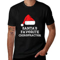 Santas Favorite Chiropractor Christmas Funny Chiropractic  Oversized Silhouette T-Shirt