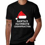 Santas Favorite Chiropractor Christmas Funny Chiropractic  Oversized Silhouette T-Shirt