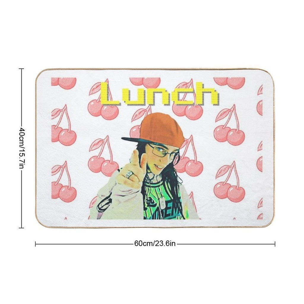 Fan Made Billie Eilish LUNCH Merch  Eco-Friendly Bath Mat