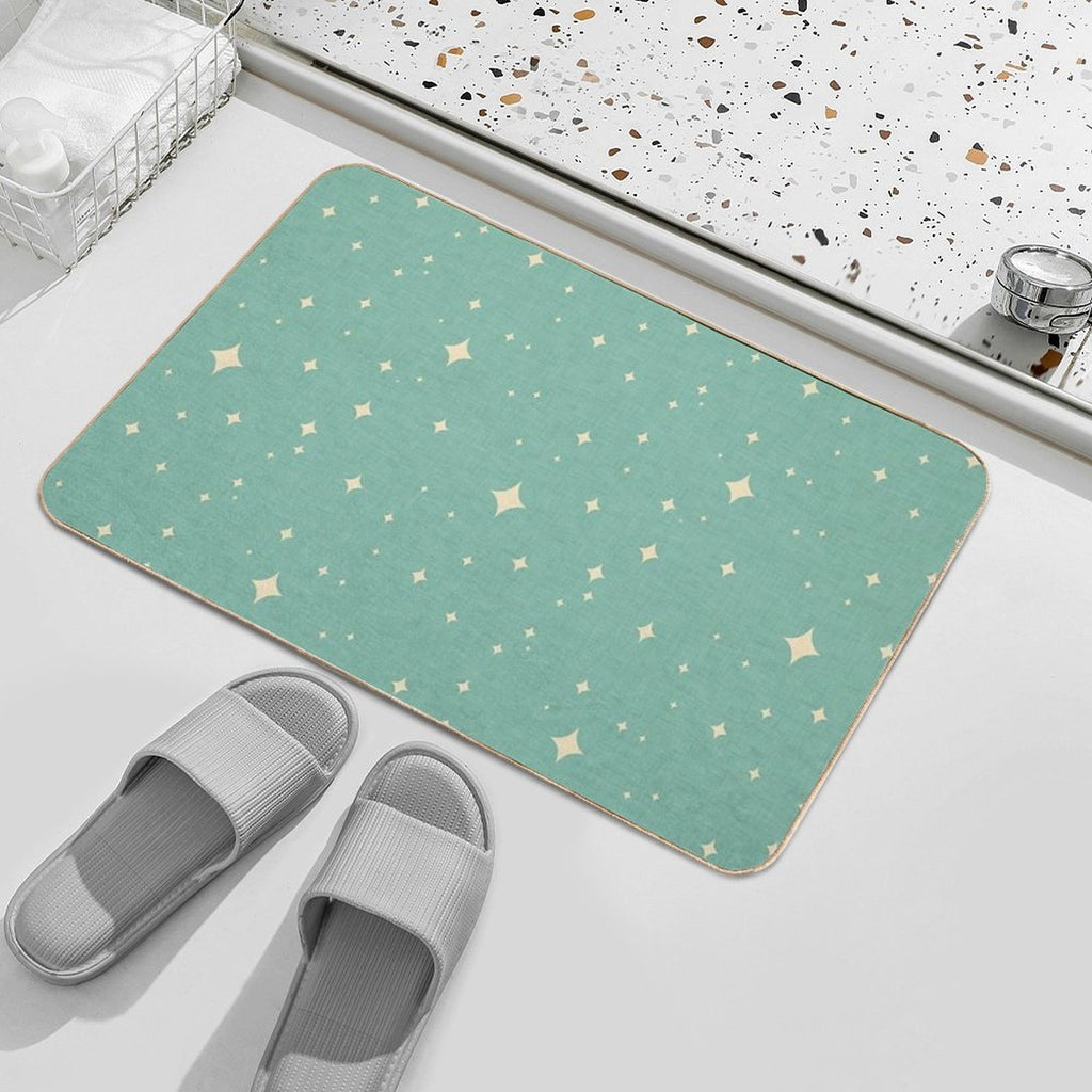 Starburst Light Blue  Eco-Friendly Bath Mat