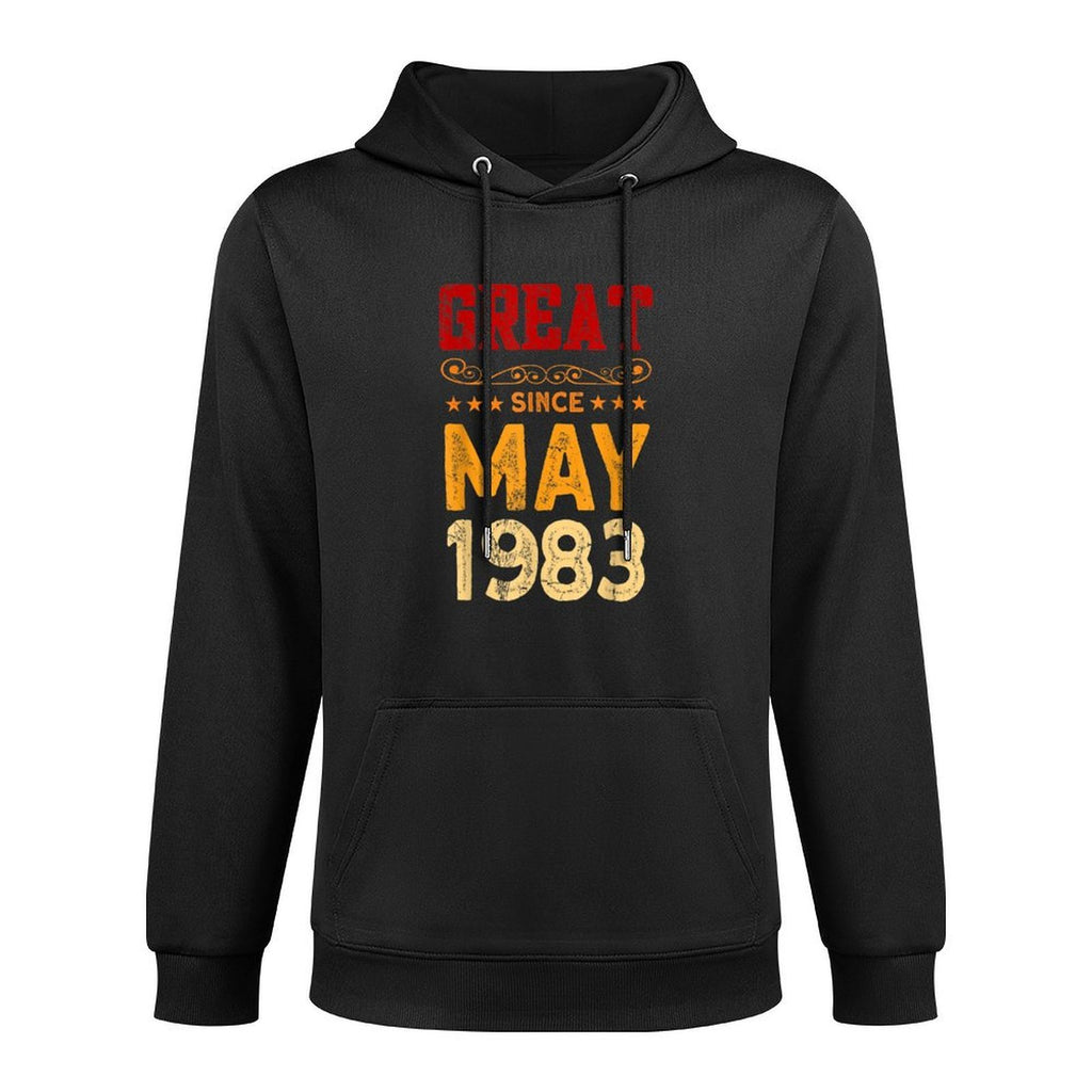 Great Since May 1983 - 40 Years Old 40th Birthday Customizable Surface Hoodie