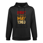 Great Since May 1983 - 40 Years Old 40th Birthday Customizable Surface Hoodie