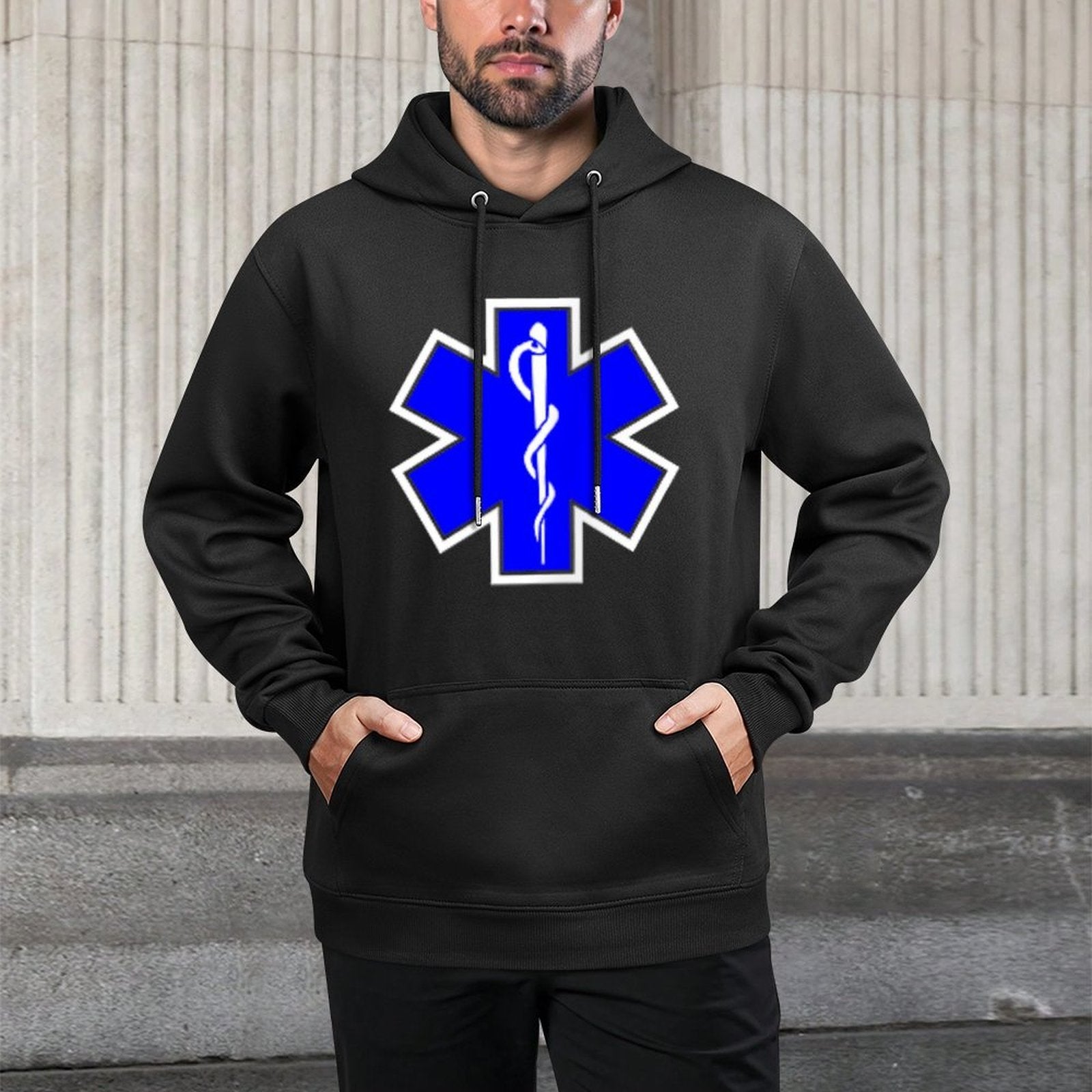 Small Caduceus Symbol Of Medicine Doctor Medical Staff Medic Layering Staple Hoodie