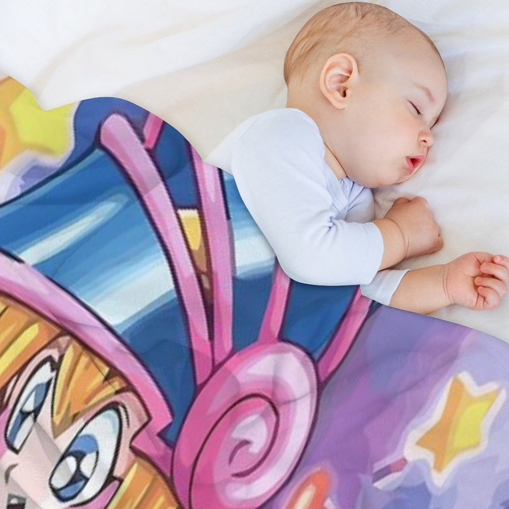 Toon Black Magic Girl Multi-functional Throw Blanket