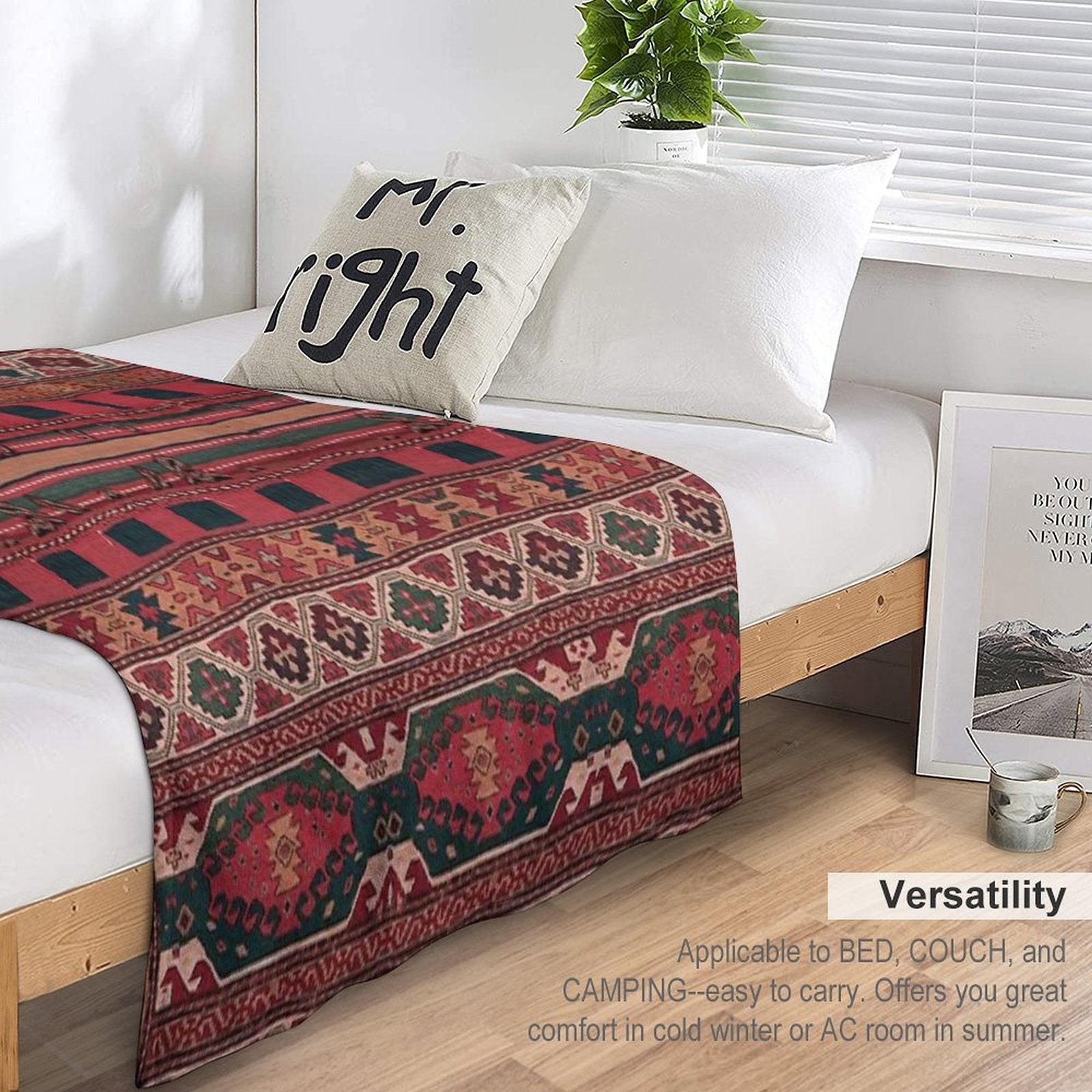 Heritage Moroccan Berber Style Design All-season Throw Blanket