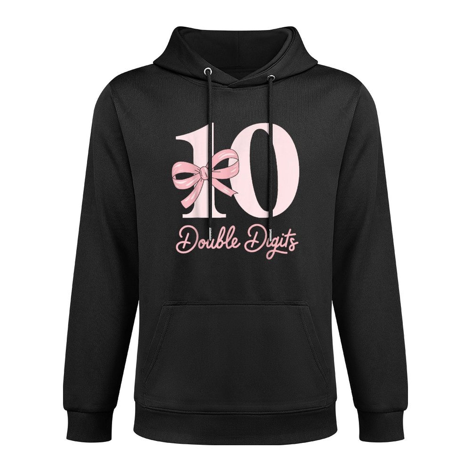 10 Double Digits 10th Birthday Girl Coquette 10 Year Old Colorfast Hoodie