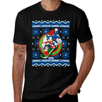 Sonic The Hedgehog Christmas Shredding Sonic Ugly Sweater  Soft T-Shirt