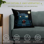 Monster House at Night Soft Easy Maintenance Throw Pillow