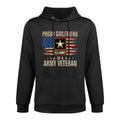 Vintage Proud Girlfriend Of A Army Veteran American Machine Washable Hoodie