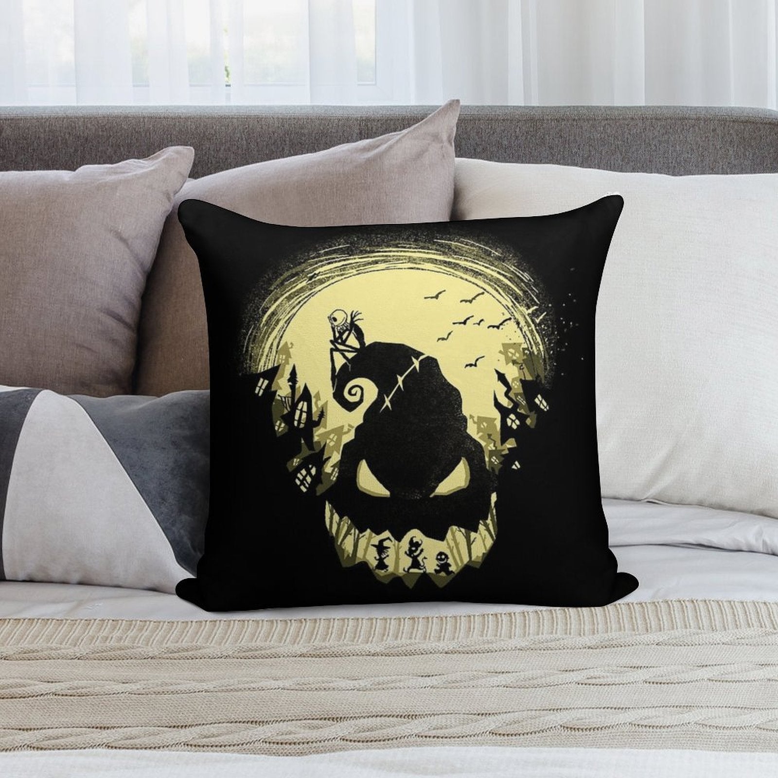 Jack's Nightmare Soft High-Density Material Throw Pillow