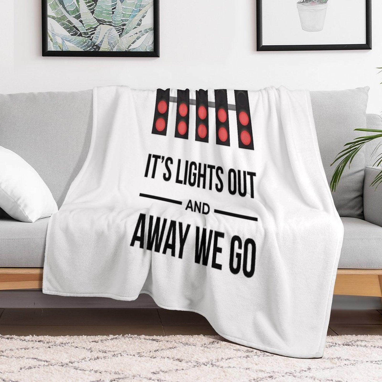 It's Lights Out And Away We Go Sustainable Throw Blanket