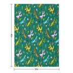 An Unordinary Array of Praying Mantises - Kelly Green Machine-washable Throw Blanket