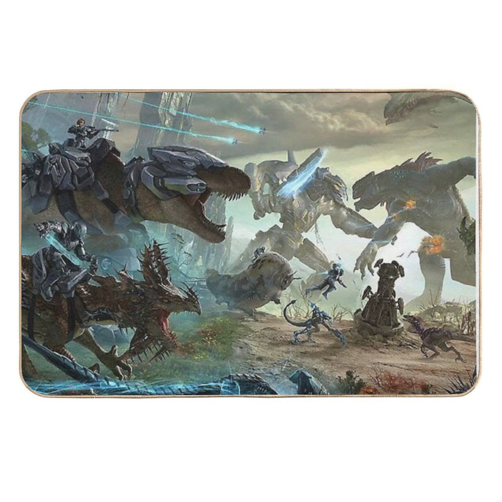 ARK Extinction Dino Fight  Repositionable Bath Mat