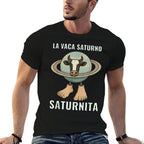 Saturnita Cow Planet Meme  Moisture-wicking T-Shirt
