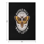 Buffalo Bill's Body Lotion - Death's Head Moth - Horror - Distressed Vintage Design Velvety-soft Throw Blanket