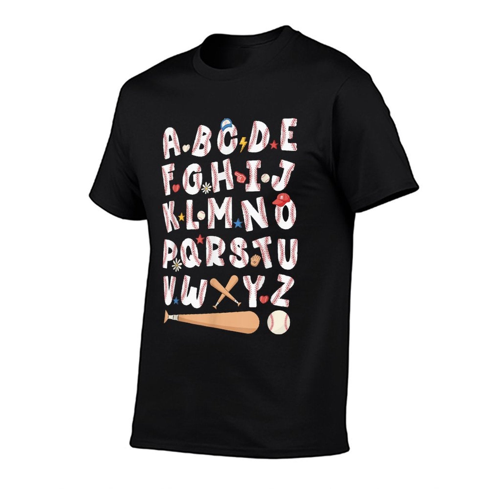 Alphabet Baseball ABCs Letters Kids Boys Girls Teacher  Graphic-printed T-Shirt
