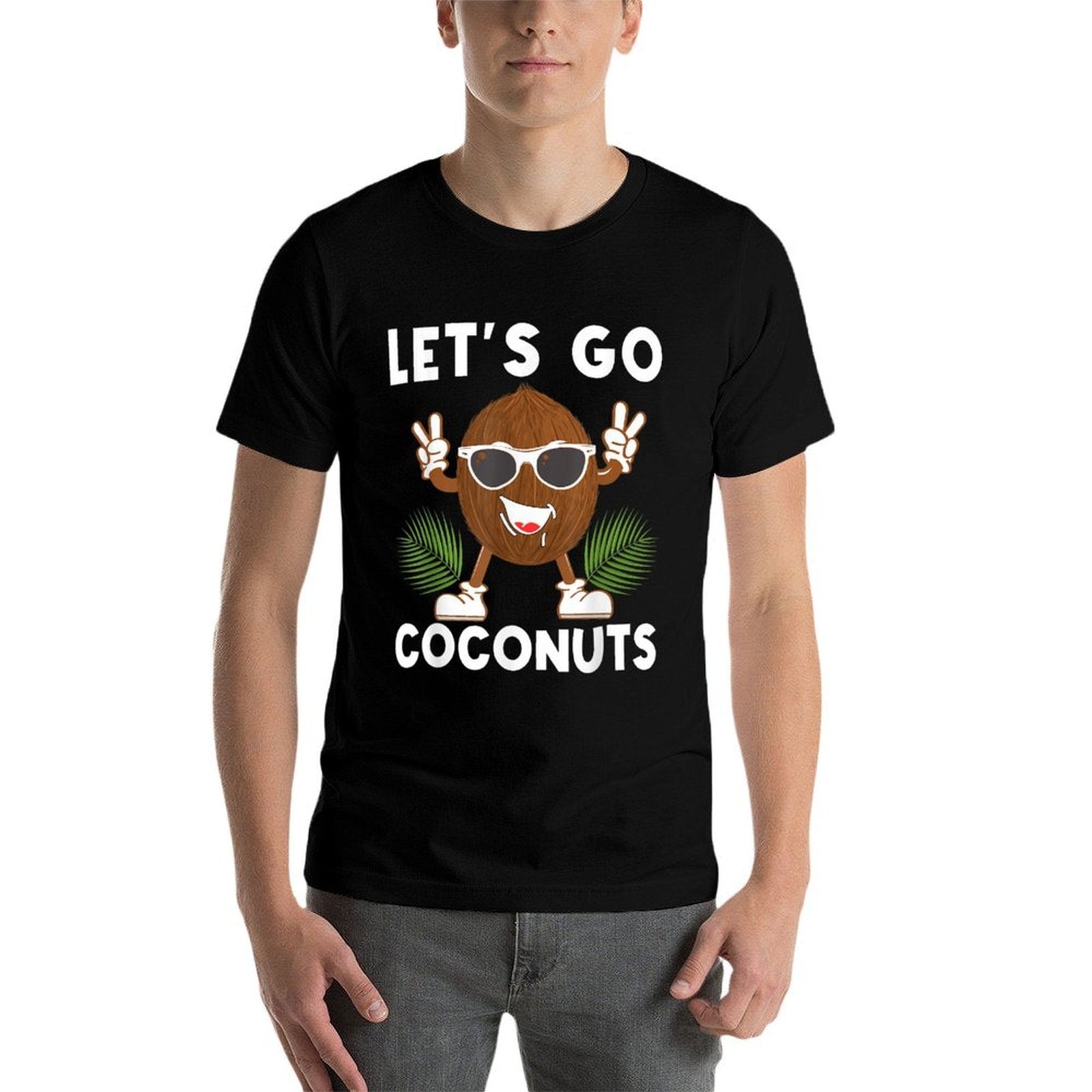 Lets Go Coconuts Funny Fruit Sommer Coconut Costume  Oversized Silhouette T-Shirt
