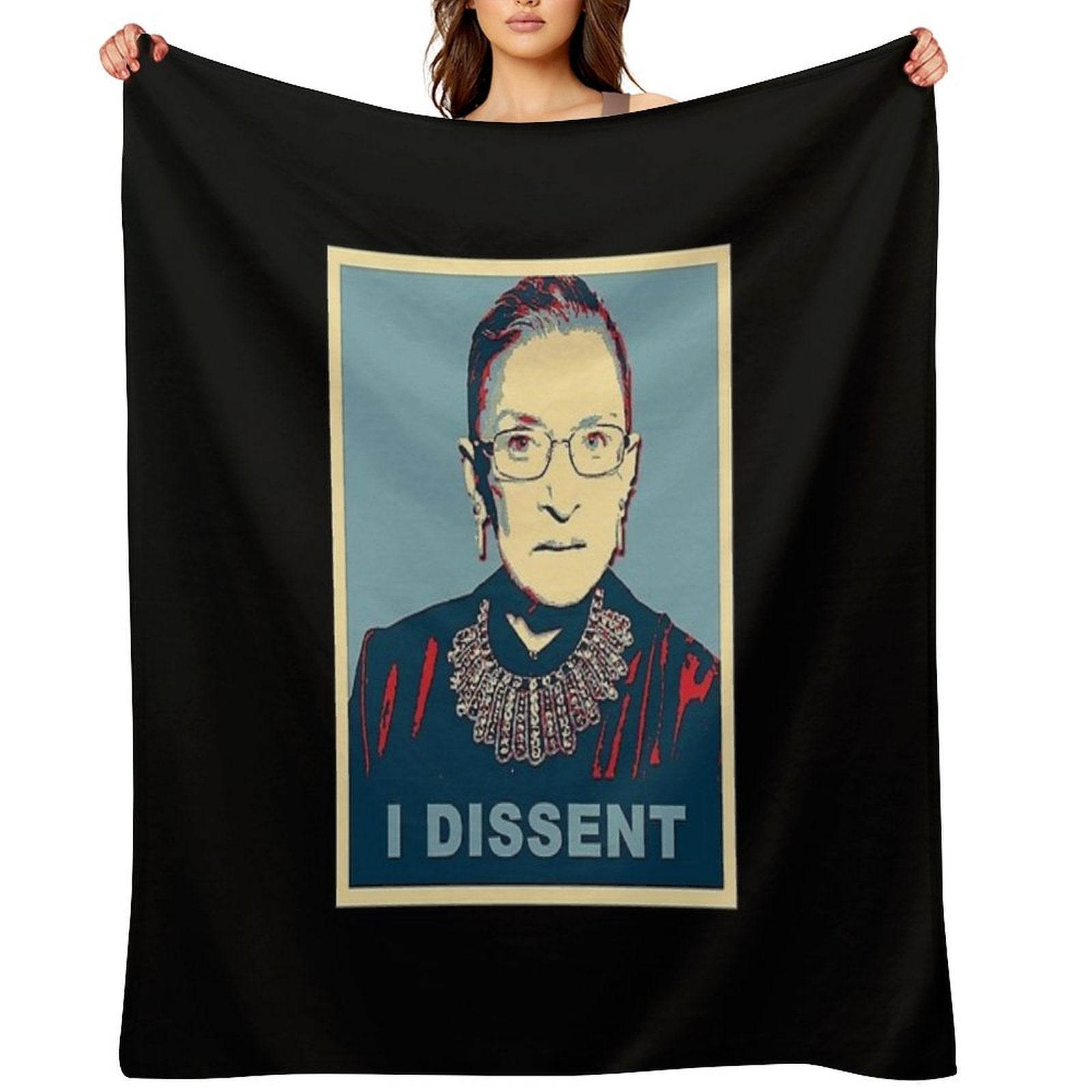 Notorious RBG I DISSENT Quick-dry Throw Blanket
