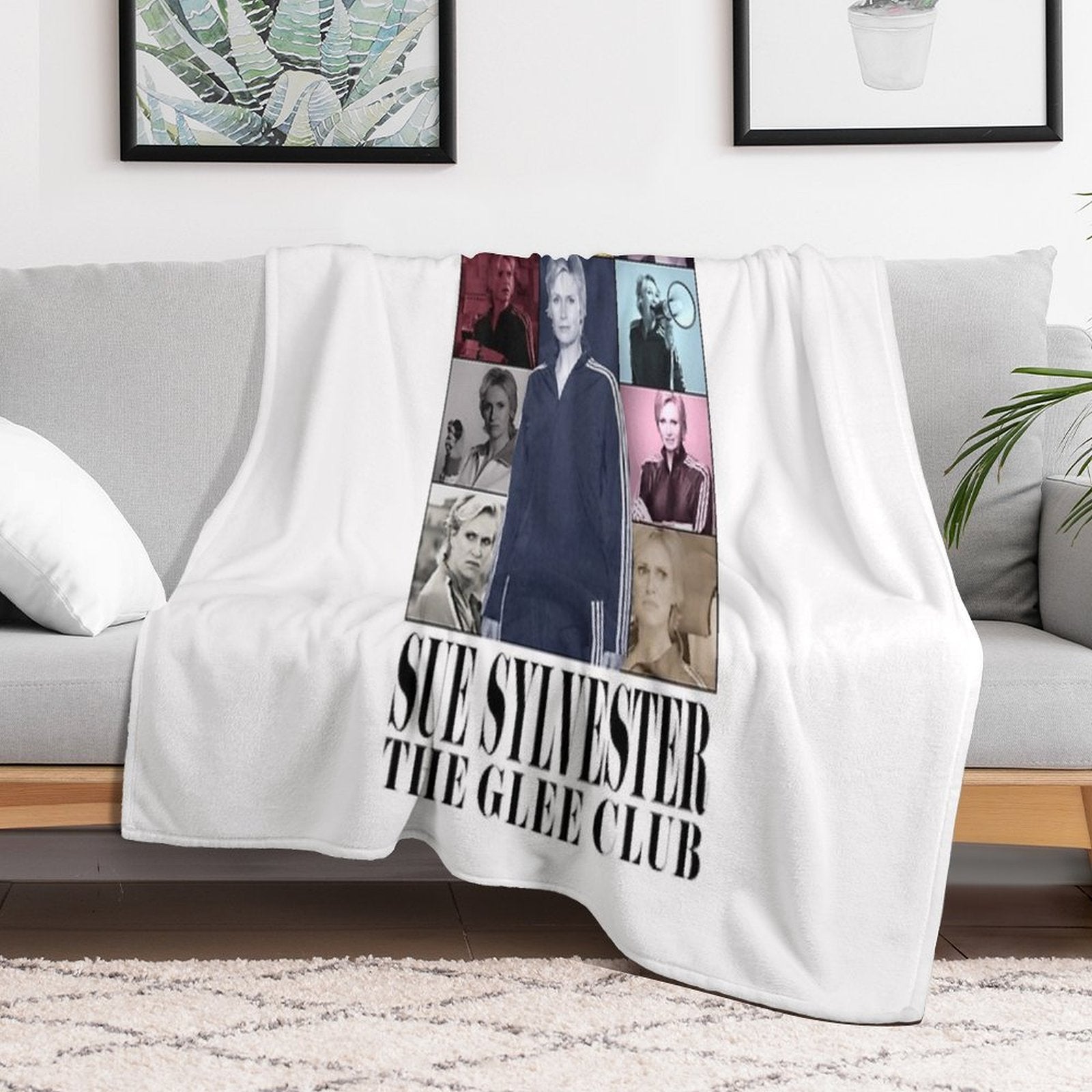 Sue Sylvester Eras Sustainable Throw Blanket