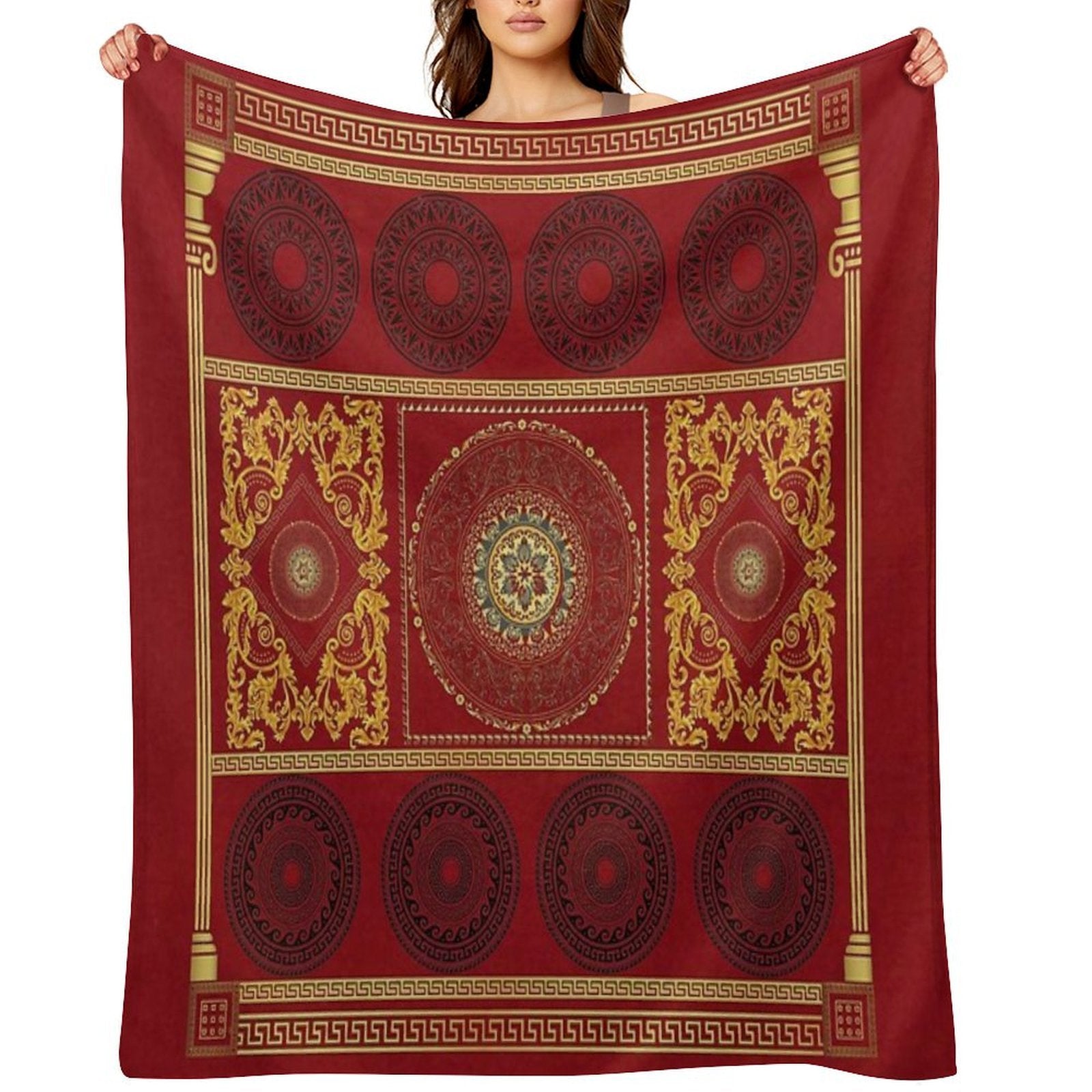 RomanGreek Design Travel-friendly Throw Blanket
