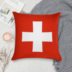 Flag of Switzerland Soft Anti-Pilling Throw Pillow