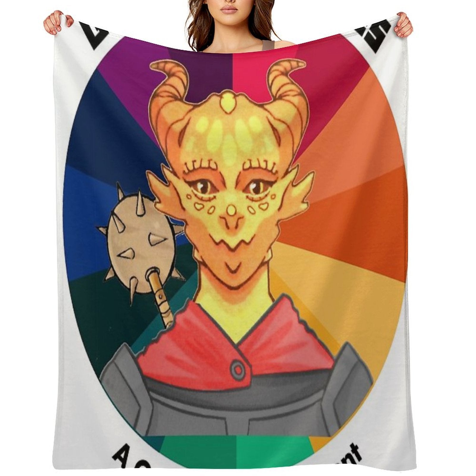 Dragonborn Paladin Gina Promo Black Comfort Throw Blanket