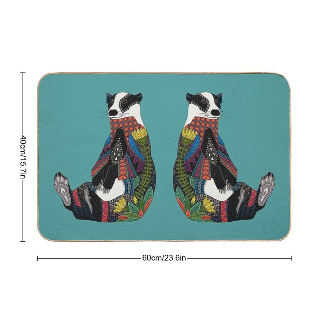 Badger Turquoise  Dirt-Trapping Bath Mat