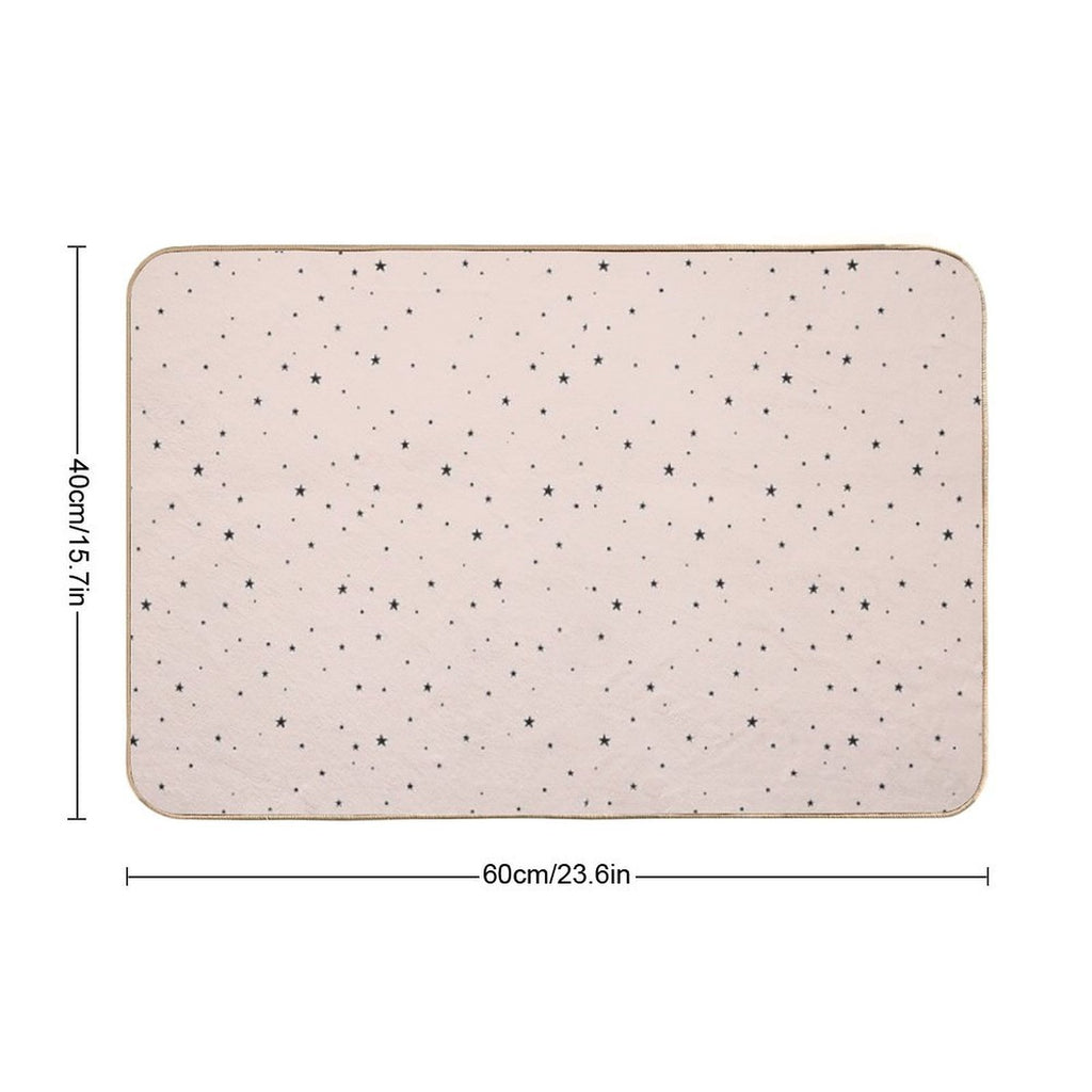 Pink Stars Pattern  Slip-Resistant Bath Mat