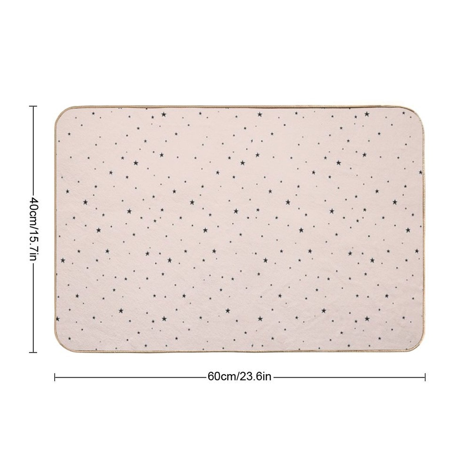 Pink Stars Pattern  Slip-Resistant Bath Mat