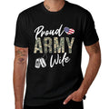 Womens Proud Army Wife Army Graduation Wife US Army Wife Gifts  Summer-ready Fabric T-Shirt