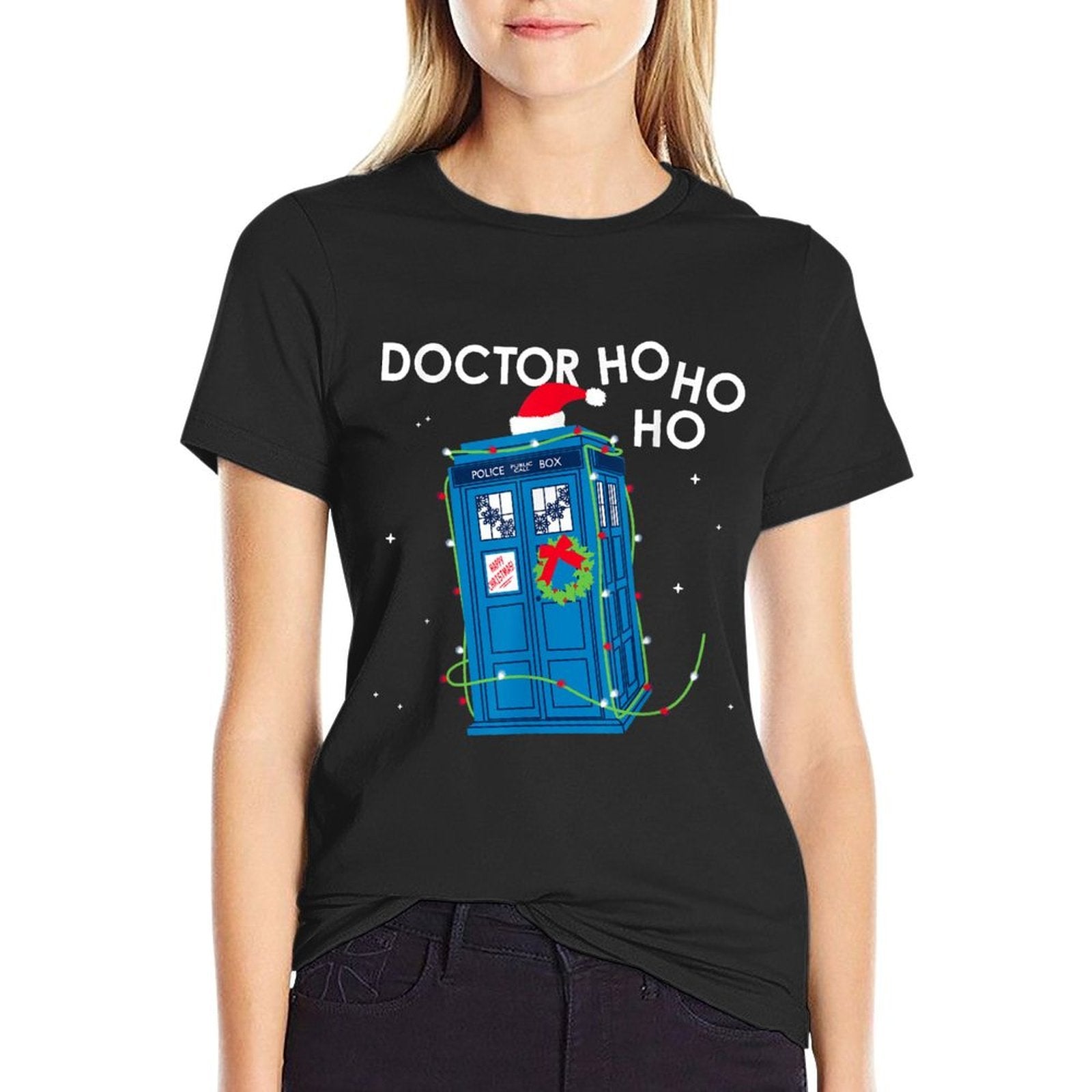 Funy Doctor Ho Ho Ho Christmas Apparel  Durable T-Shirt