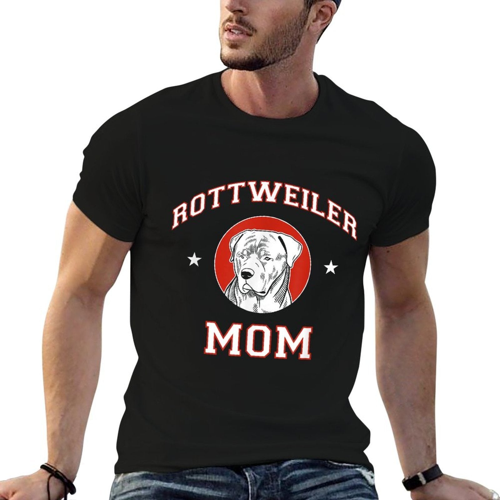 Rottweiler Mom Dog Mother Men Women Girls Kids  High-quality Stitching T-Shirt