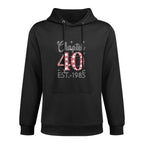 Chapter 40 EST 1985 Happy 40Th Birthday Girl Men Women Medium-Weight Fabric Hoodie