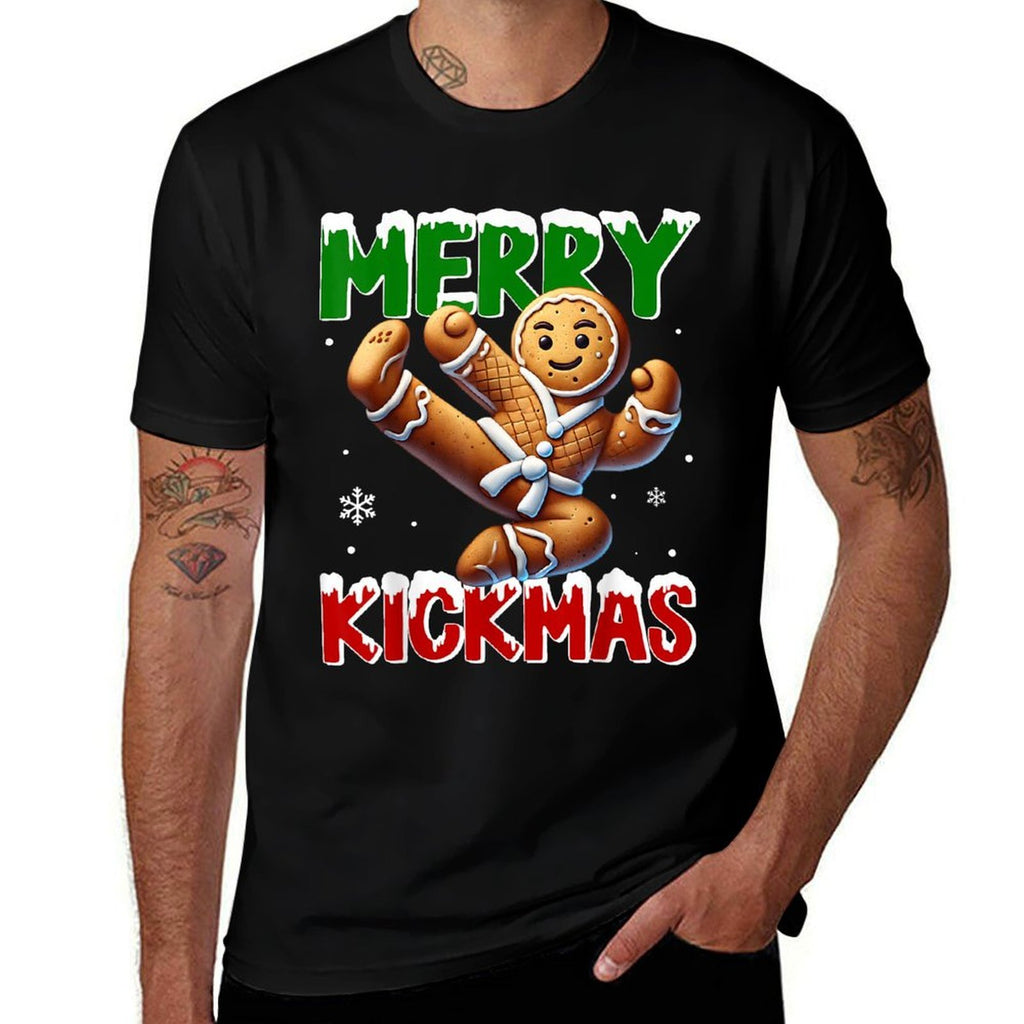 Merry Kickmas Taekwondo Karate Gingerbread Man Martial Arts  Affordable Price T-Shirt