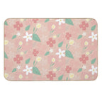 Pink Flowers Durable Bath Mat