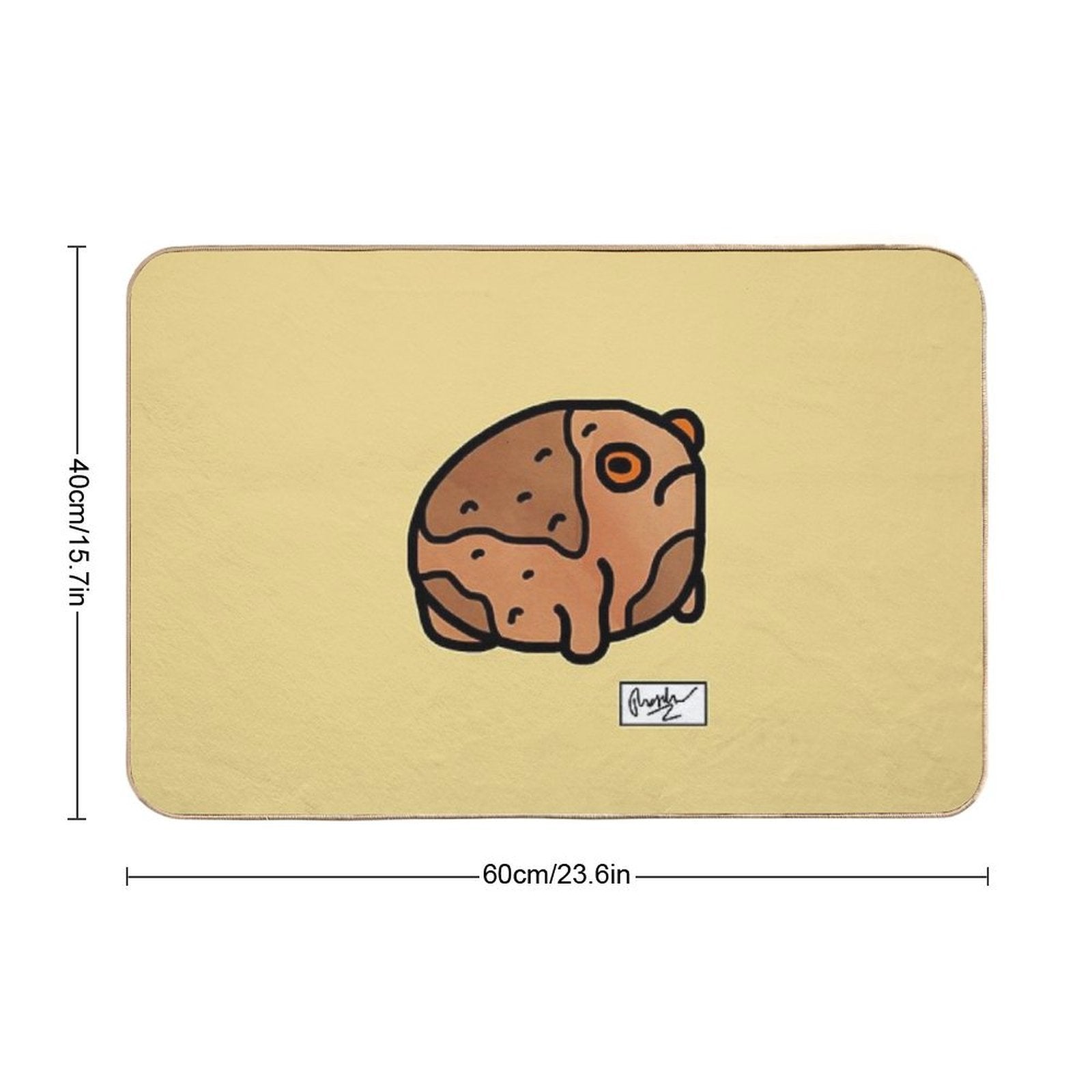 Desert Rain Frog Doodle  High-Traffic Bath Mat