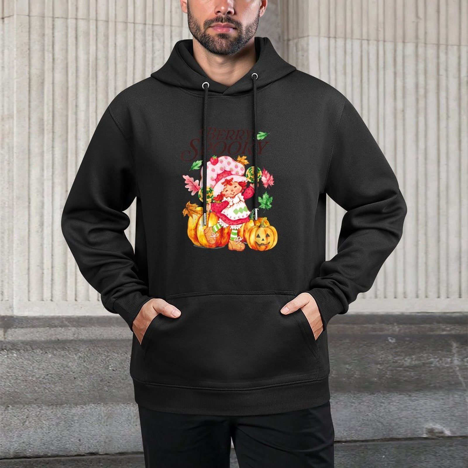 Strawberry Shortcake Berry Spooky Halloween Jack O Lantern Moisture-Wicking Hoodie